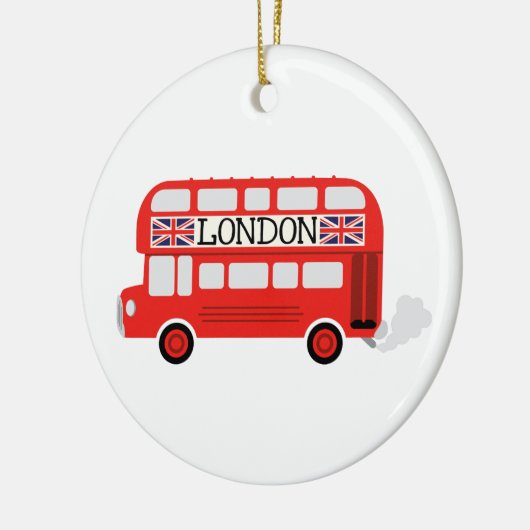 London Double Decker Keramisch Ornament (Links)