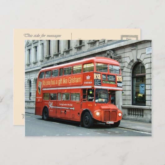 London Doubledecker bus Briefkaart (Voorkant / Achterkant)