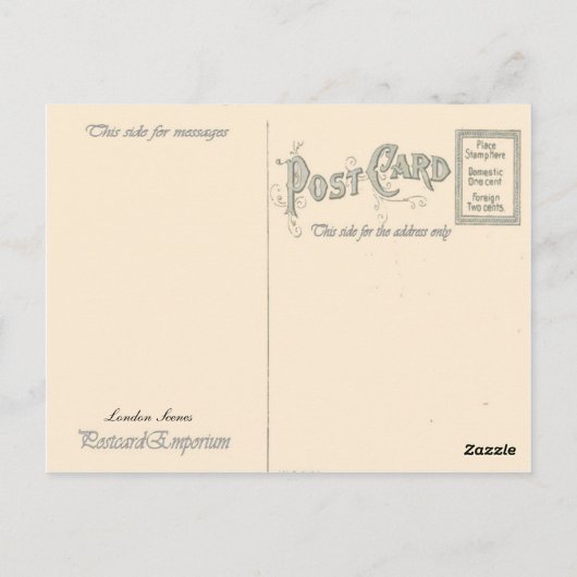 London Doubledecker bus Briefkaart (Achterkant)