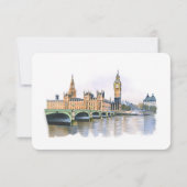 London Dreams RSVP Waterverf Big Ben Westminster Kaart (Achterkant)