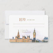London Dreams RSVP Waterverf Big Ben Westminster Kaart (Voorkant)