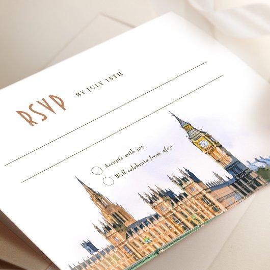 London Dreams RSVP Waterverf Big Ben Westminster Kaart
