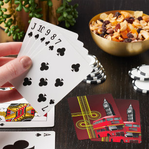 London dubbeldekkerbus en Big Ben Pokerkaarten