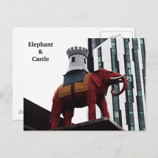 London Elephant & Castle Briefkaart (Voorkant / Achterkant)