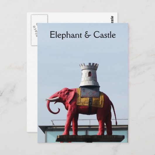 London Elephant & Castle Briefkaart (Voorkant / Achterkant)