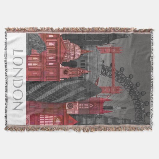 London Elevings by Night - Red Deken (Voorkant)