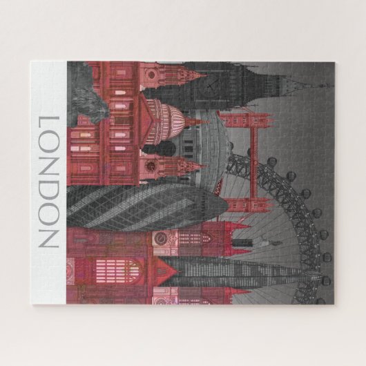 London Elevings by Night - Red Legpuzzel (Horizontaal)