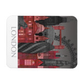 London Elevings by Night - Red Magneet (Horizontaal)