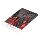 London Elevings by Night - Red Magneet (Linkerzijde)