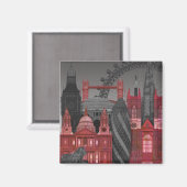 London Elevings by Night - Red Magneet (Voorkant / Achterkant)