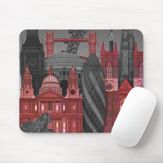 London Elevings by Night - Red Muismat (Met muis)