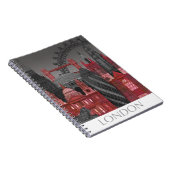 London Elevings by Night - Red Notitieboek (Rechterzijde)