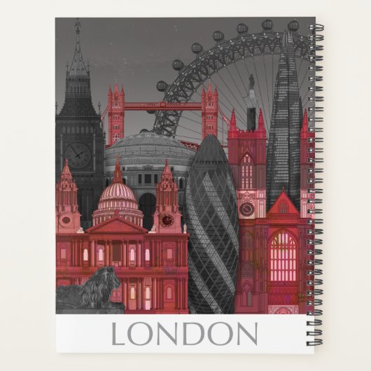 London Elevings by Night - Red Planner (Achterkant)