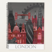 London Elevings by Night - Red Planner (Voorkant)