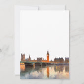 London Elopement Wedding Reception Kaart (Achterkant)