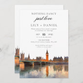 London Elopement Wedding Reception Kaart (Voorkant / Achterkant)