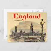 London Engeland  retro toerisme Big Ben Briefkaart (Voorkant / Achterkant)