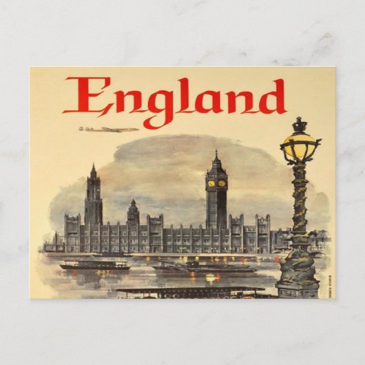 London Engeland  retro toerisme Big Ben Briefkaart (Voorkant)