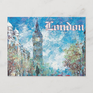 London Engeland  retro toerisme Big Ben Briefkaart