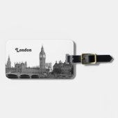 London Engeland Skyline Etched Bagagelabel (Voorkant horizontaal)