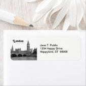 London Engeland Skyline Etched Etiket (Insitu)