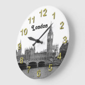 London Engeland Skyline Etched Grote Klok (Hoek)