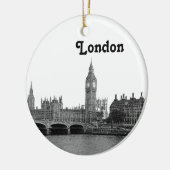 London Engeland Skyline Etched Keramisch Ornament (Links)