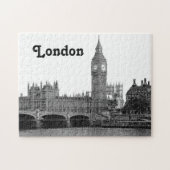 London Engeland Skyline Etched Legpuzzel (Horizontaal)