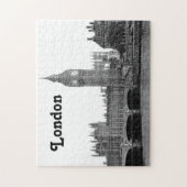 London Engeland Skyline Etched Legpuzzel (Verticaal)