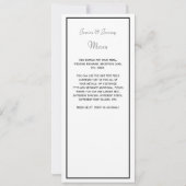 London Engeland Skyline Kiss Menu Reception Kaart (Achterkant)