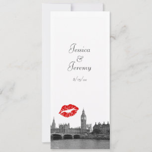 London Engeland Skyline Kiss Menu Reception Kaart