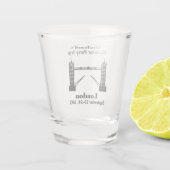 London Engeland Tower Bridge Bruiloft Geschenk voo Shot Glas (Achterkant)