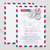 London England Airmail | Bruiloft Kaart (Voorkant / Achterkant)