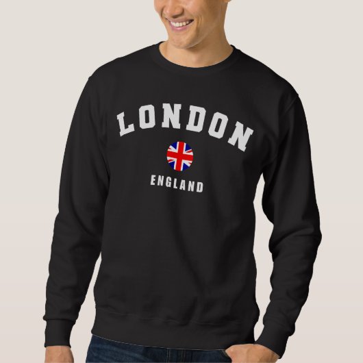 London England And British Flag Men's Sweatshirt  (Voorkant)