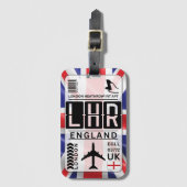 London England Bagagelabel (Voorkant (verticaal))