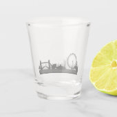 London England beroemde steden skyline Shot Glass Shot Glas (Achterkant)