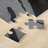 London England Big Ben  Black White Red Bus Legpuzzel (Zijkant)