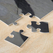 London England Big Ben  Black White Red Bus Legpuzzel (Zijkant)