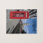 London England Big Ben  Black White Red Bus Legpuzzel (Horizontaal)