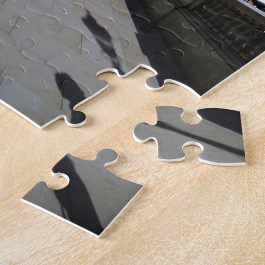 London England Big Ben  Black White Red Bus Legpuzzel (Zijkant)