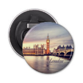 London England Big Ben Button Flesopener (Voorkant)