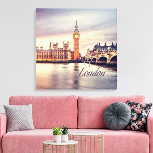 London England Big Ben Canvas Afdruk (Insitu (Woonkamer))