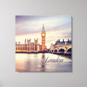 London England Big Ben Canvas Afdruk