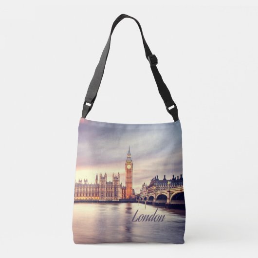 London England Big Ben Crossbody Tas (Achterkant)