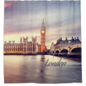 London England Big Ben Douchegordijn (Voorkant)