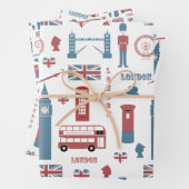 London England Big Ben English Flag Queen's Guard Inpakpapier Vel (In situ)