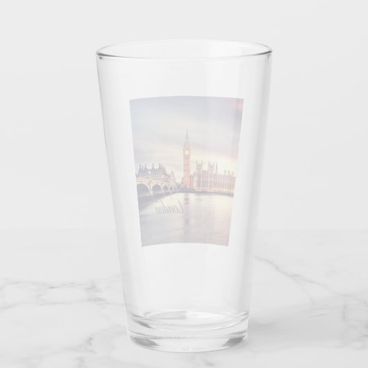 London England Big Ben Glas (Achterkant)