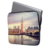 London England Big Ben Laptop Sleeve (Voorkant Links)