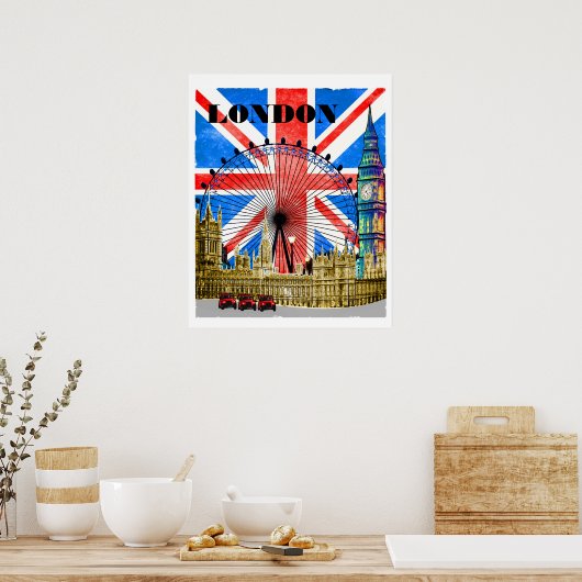 London England Big Ben Poster (Keuken)