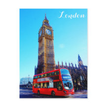 London England Big Ben Red Bus